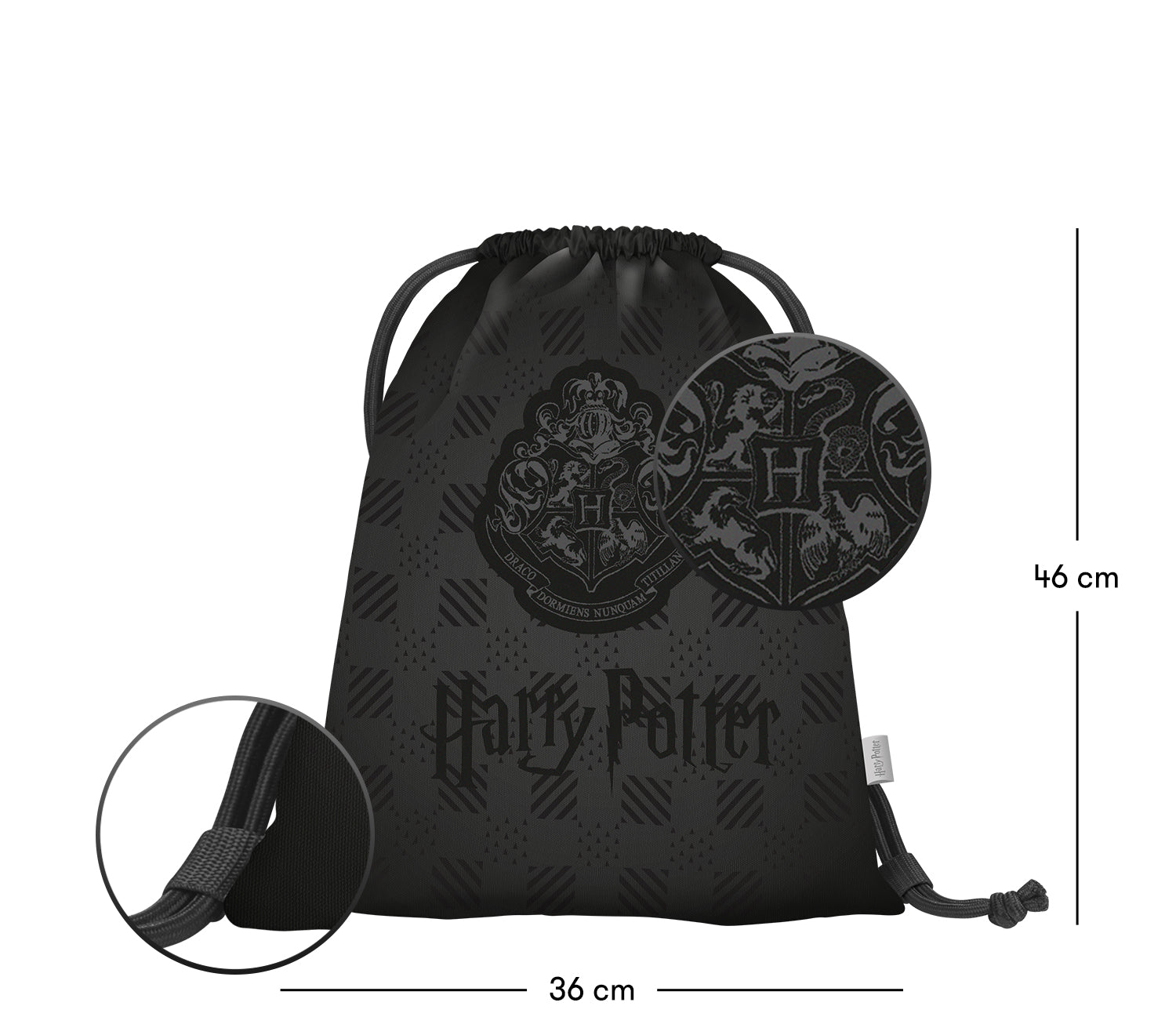 baagl-harry-potter-sac-gym-poudlard-noir-recycl-lavable image 3