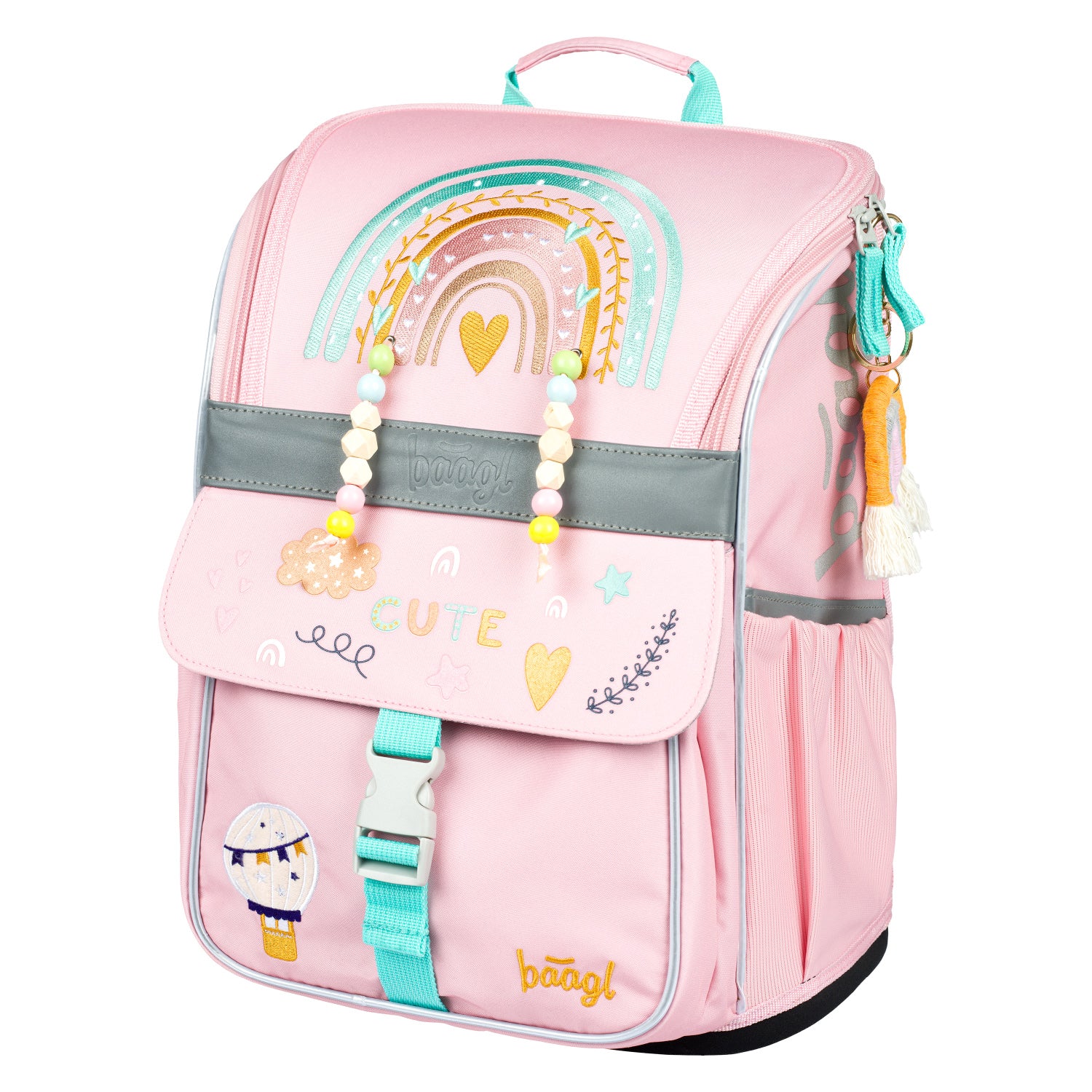baagl-zippy-pink-rainbow-cartable-fille-18-l-ergonomique image 2