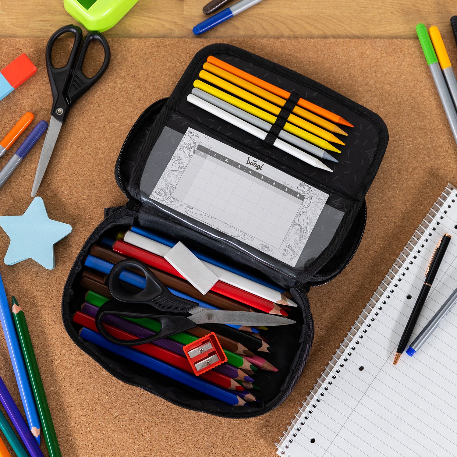 baagl-ska-grey-trousse-scolaire-grise-rigide-vide image 7