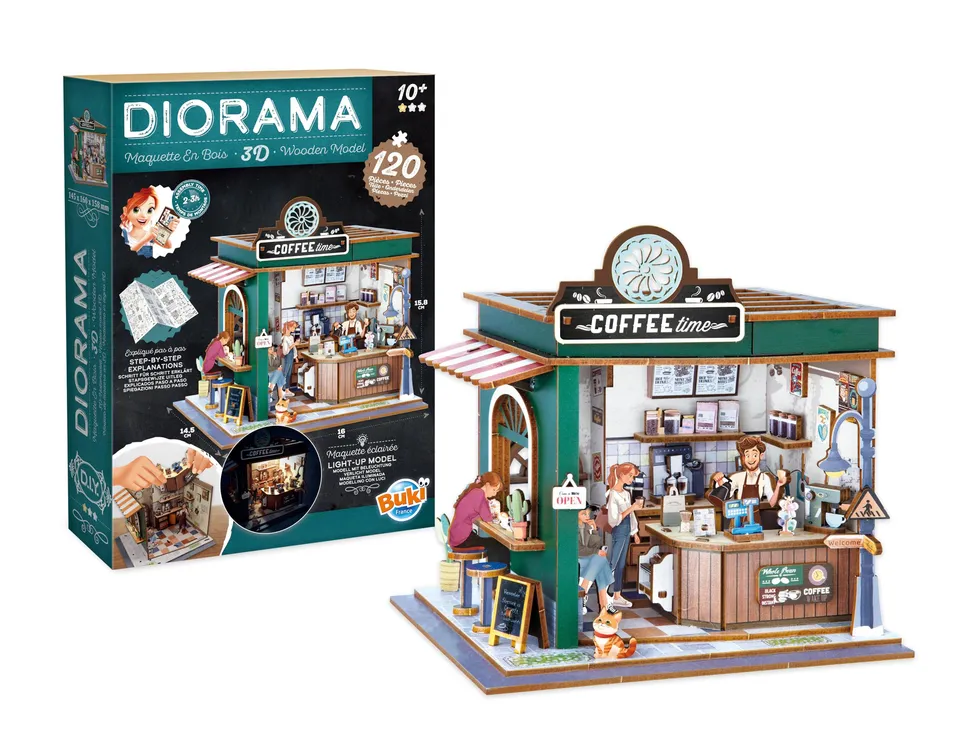 buki-diorama-68072-caf-miniature-bois-led-120-pi-ces-10-ans image 1