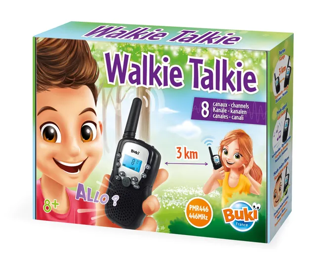 buki-tw01-talkie-walkie-enfant-3-km-8-canaux-avec-lampe-d-s-8-ans image 1