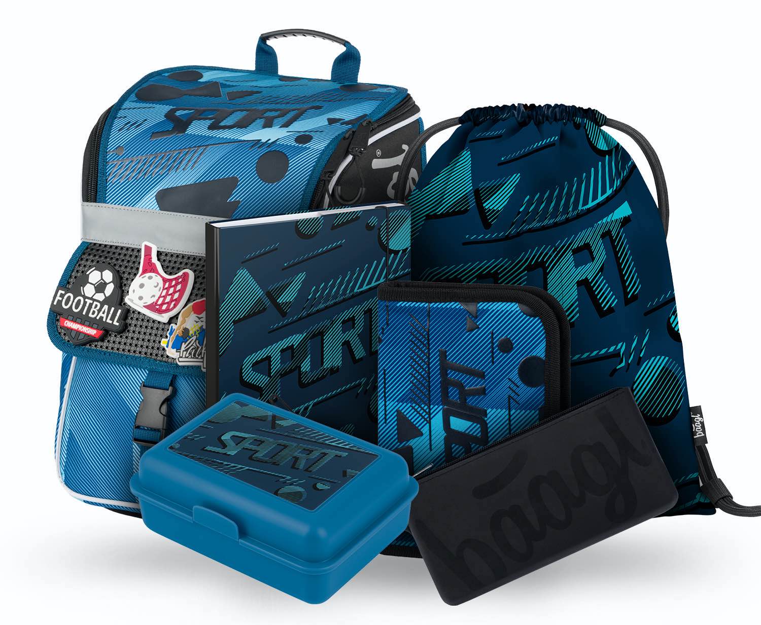 baagl-zippy-sport-ii-ensemble-scolaire-cartable-18-l image 1