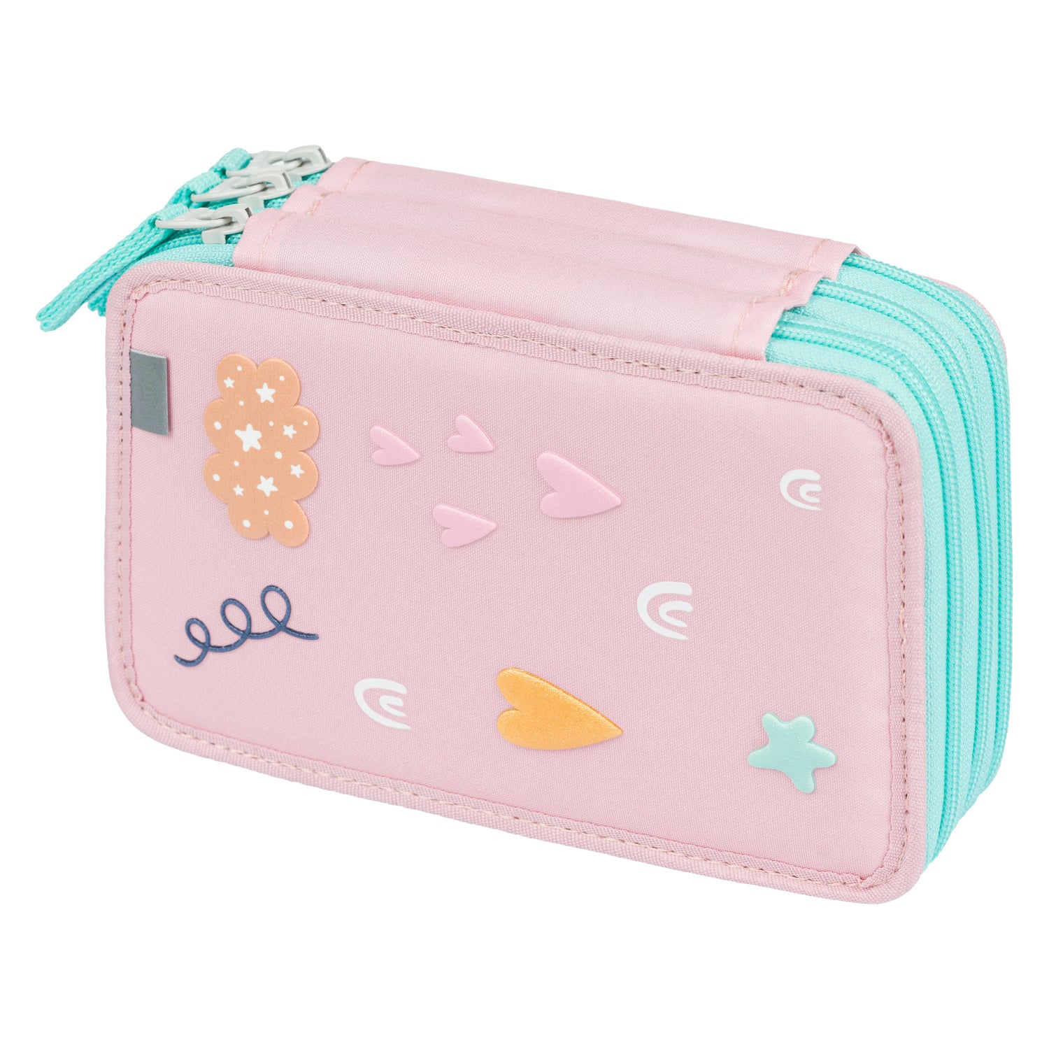 baagl-three-tier-pink-rainbow-trousse-3-compartiments-vide image 2