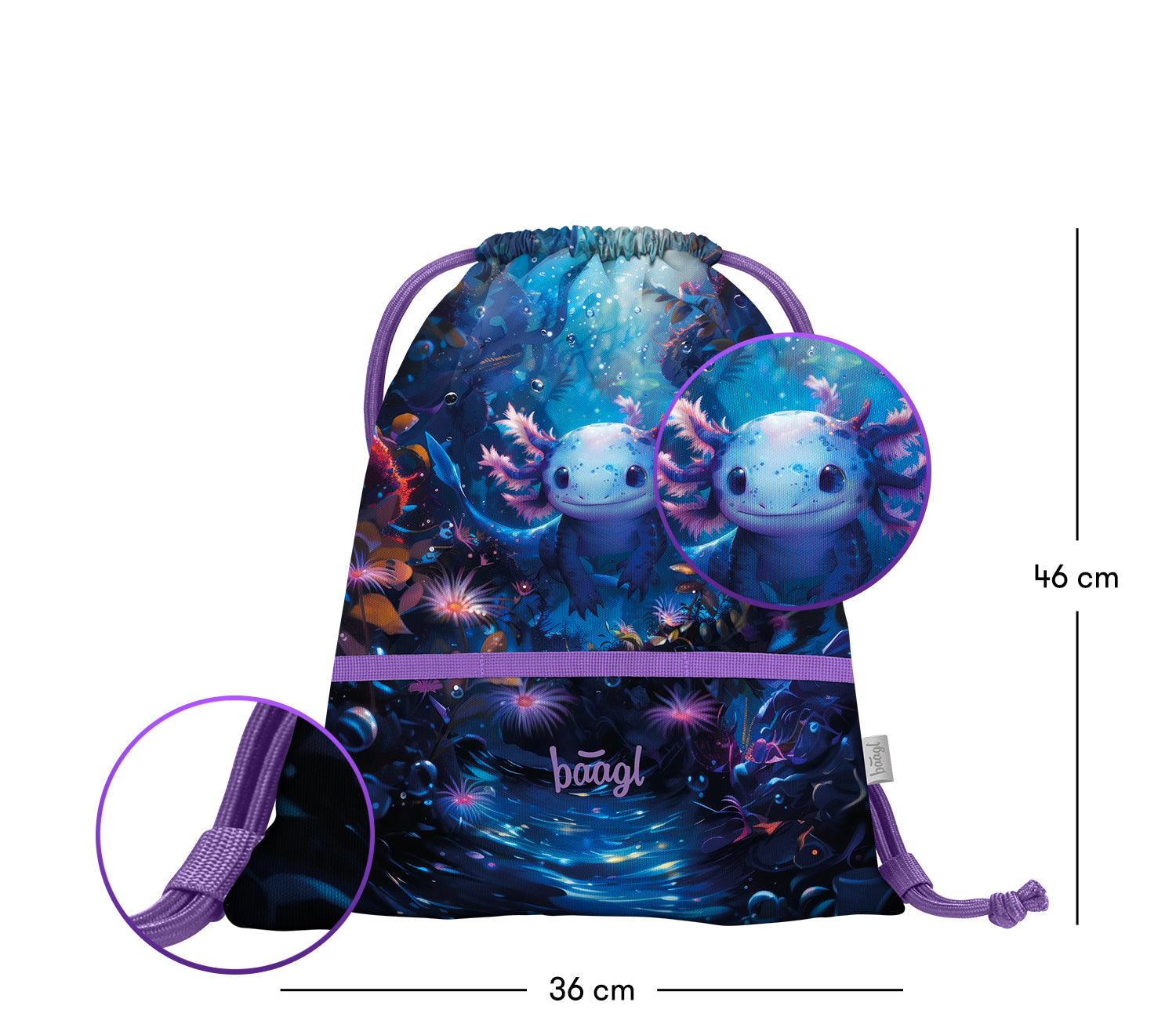 baagl-gym-sacks-axolotl-sac-de-sport-enfant-axolotl image 3