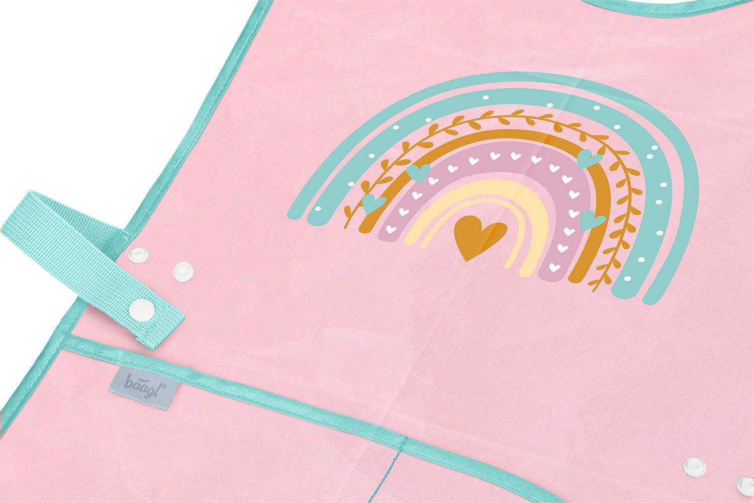 baagl-aprons-tablier-enfant-pink-rainbow-rose-poches image 3