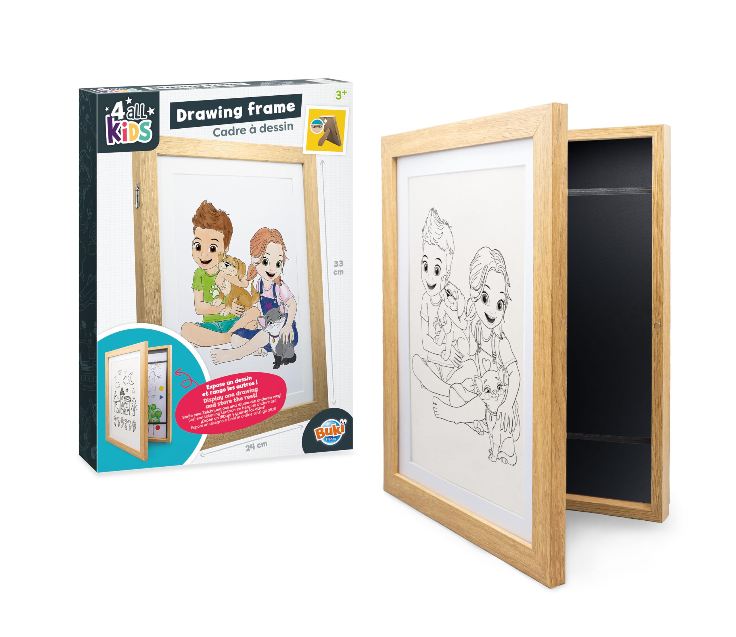 buki-cadre-dessins-enfant-a4-beige-24x33-cm-50-dessins image 1