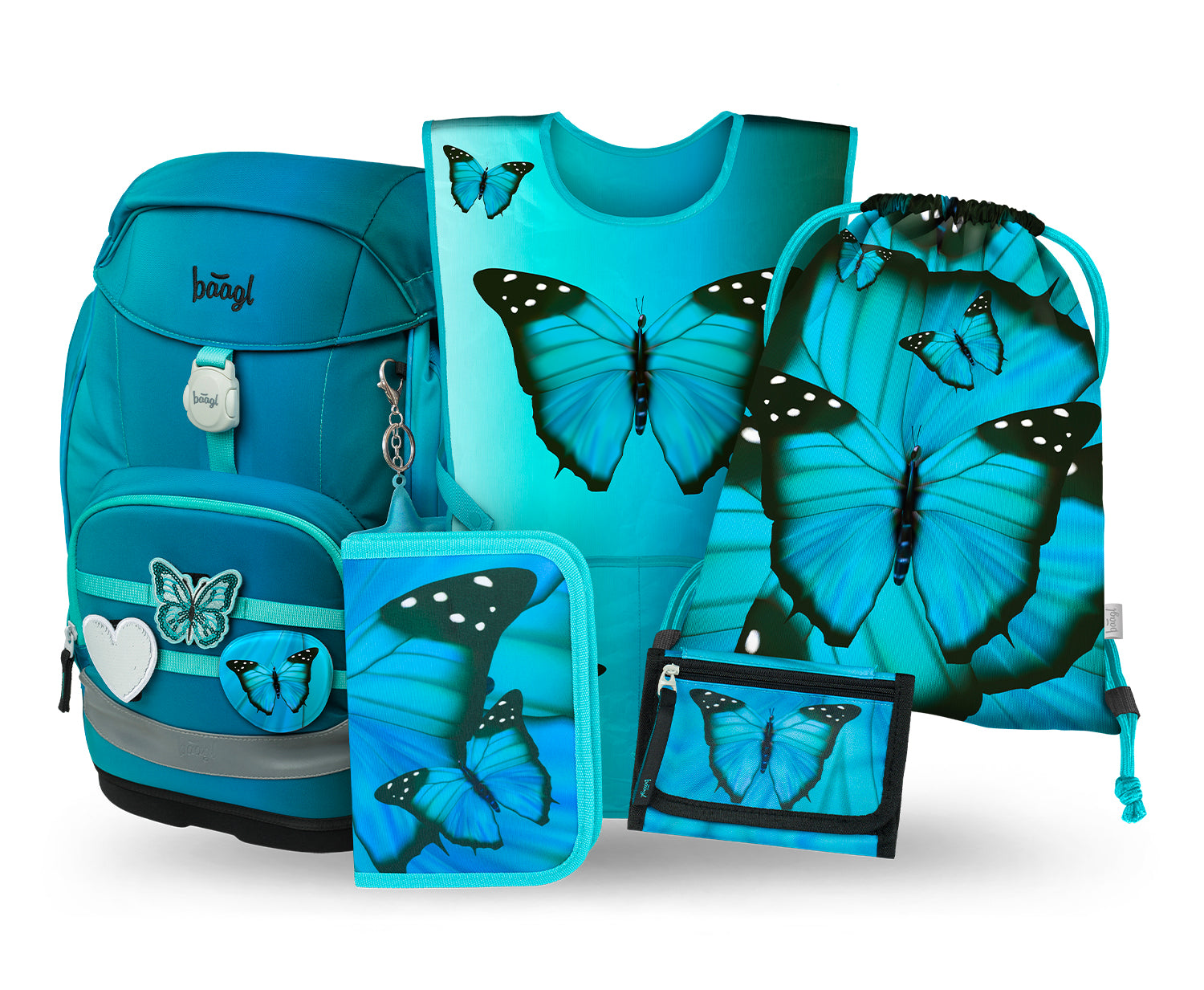 baagl-airy-plus-butterfly-ii-cartable-fille-papillon image 1