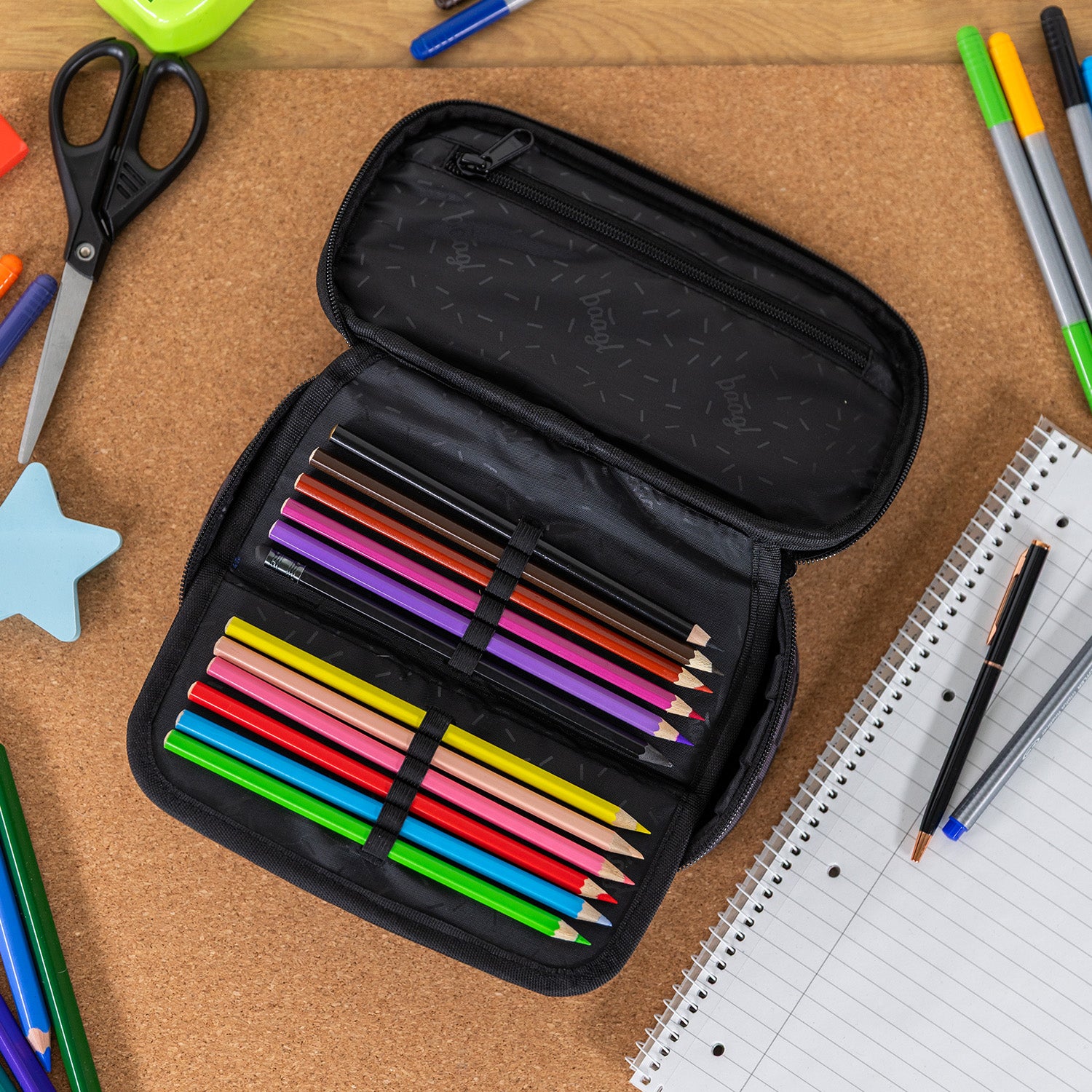 baagl-ska-grey-trousse-scolaire-grise-rigide-vide image 6