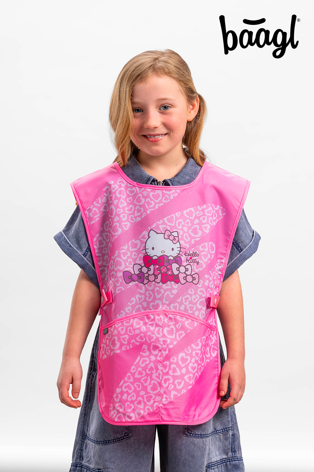 baagl-hello-kitty-sweet-leopard-tablier-enfant-lavable image 5
