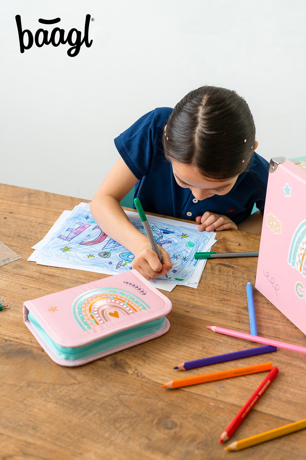 baagl-classic-trousse-scolaire-pink-rainbow-1-tage image 6