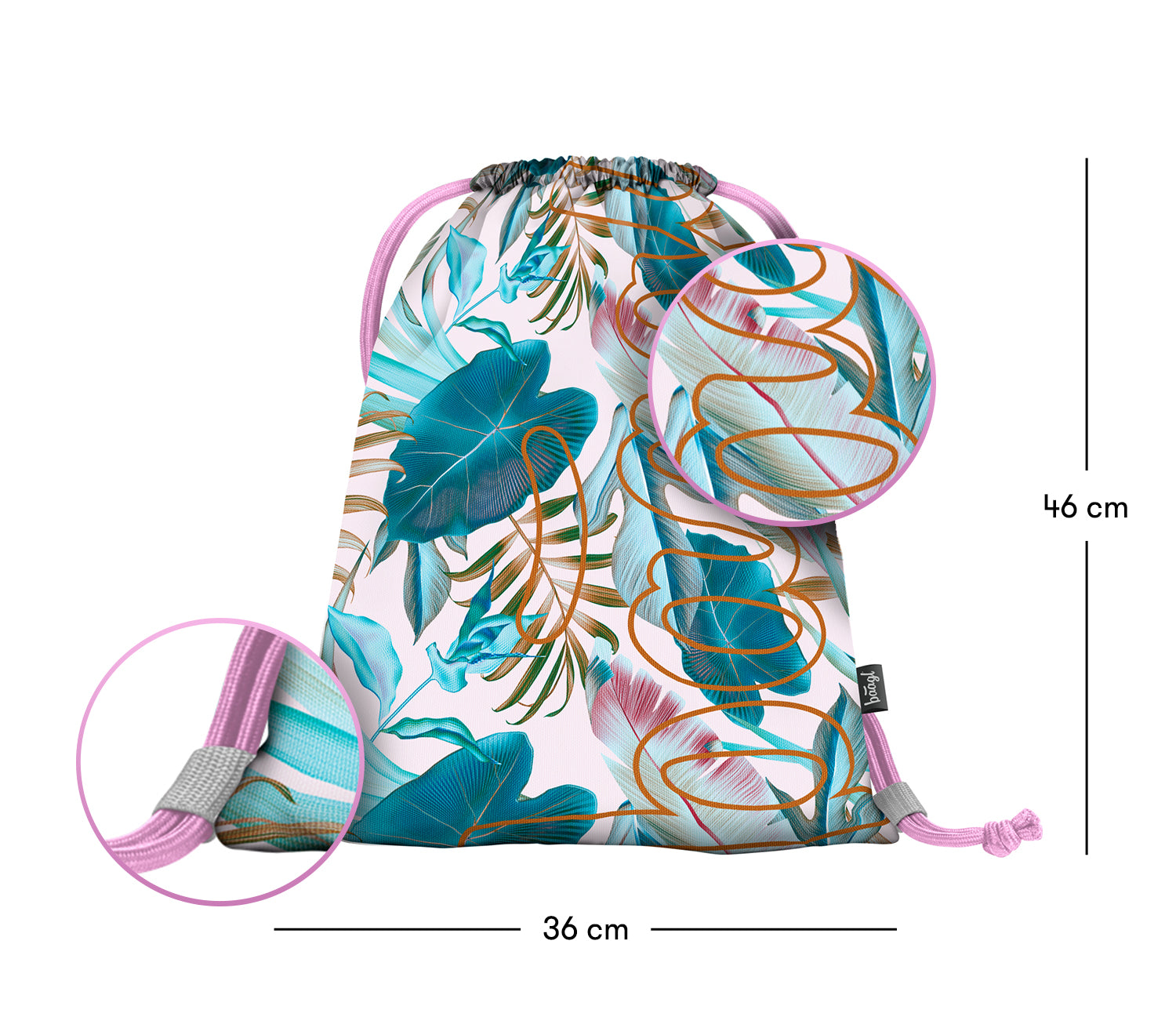 baagl-skate-leafs-sac-de-gym-enfant-lavable image 3